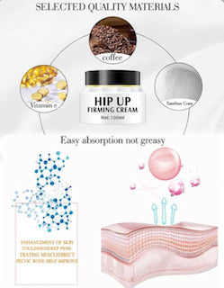 Levanta e da firmeza ao bum bum - bunda - Hip up firming cream - Embalagem 3 frascos